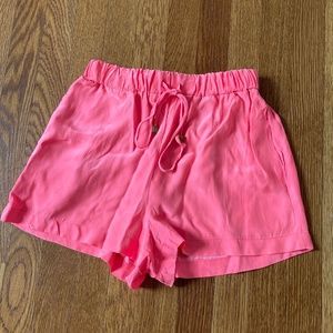 Coral silk Alice & Trixie shorts Size S